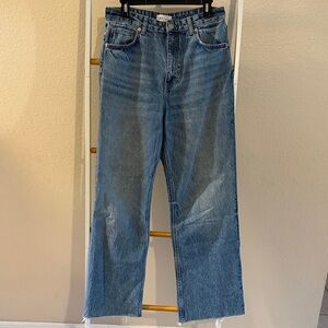 Zara Women's Blue Wide-leg Jeans